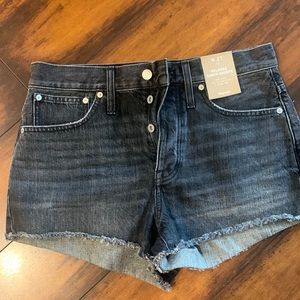 Madewell black denim shorts